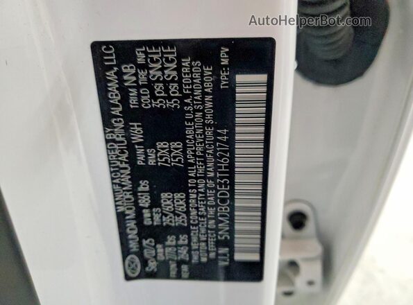 5NMJBCDE3TH621744 2026 HYUNDAI TUCSON White 
