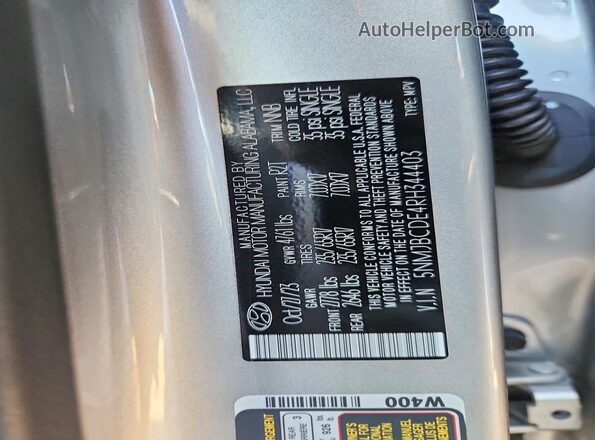 5NMJBCDE4RH344403 2024 HYUNDAI TUCSON Silver 