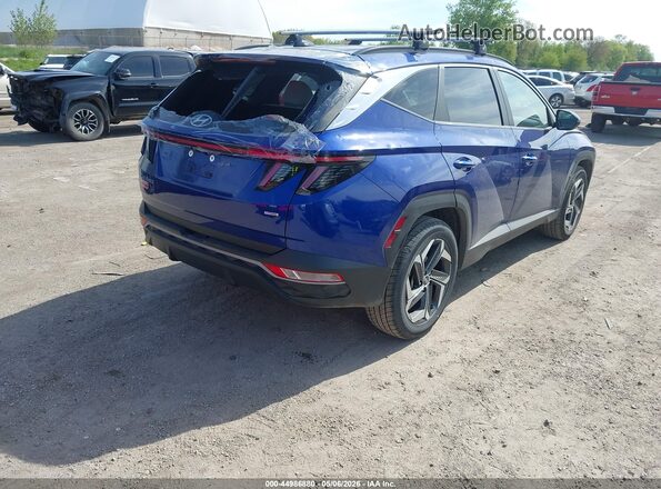 5NMJCCAE4NH089456 2022 HYUNDAI TUCSON Blue Trasero derecho