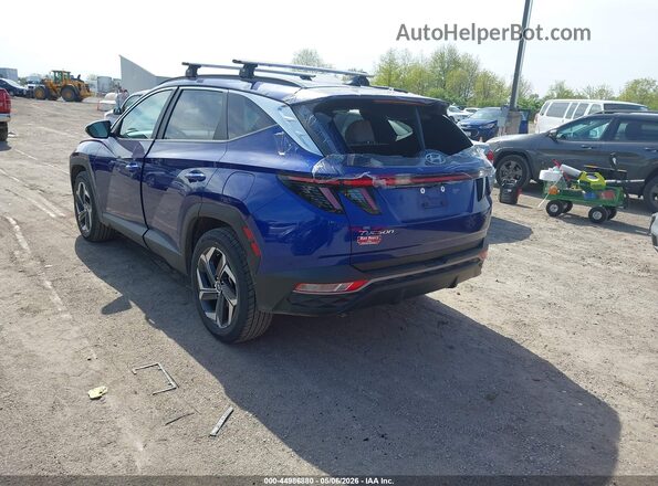 5NMJCCAE4NH089456 2022 HYUNDAI TUCSON Blue Trasero izquierdo