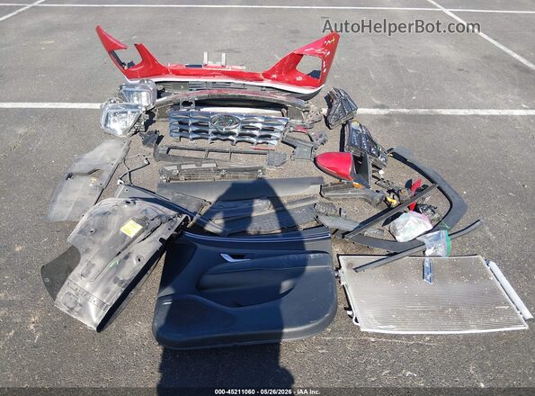 5NMJCCAE6NH086350 2022 HYUNDAI TUCSON Red Instrument cluster view