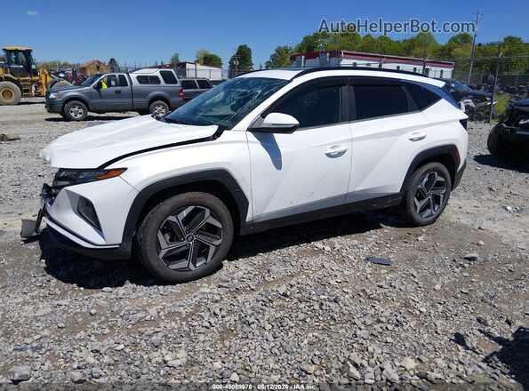 5NMJCCAE7NH019868 2022 HYUNDAI TUCSON White Առջևի ձախ երեք քառորդ տեսարան