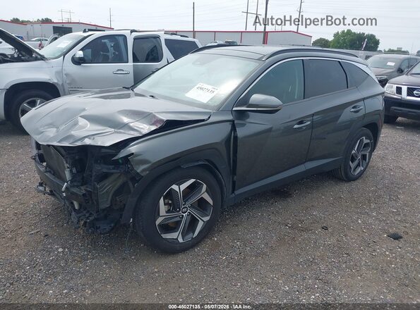 5NMJE3AE3NH019652 2022 HYUNDAI TUCSON Gray წინა მარცხენა ხედი სამი მეოთხედიდან
