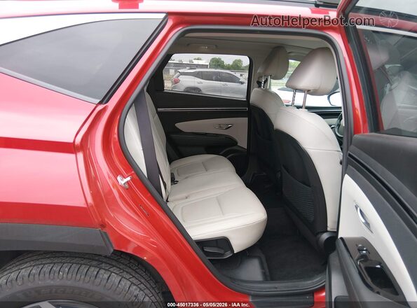 5NMJECAE6NH152731 2022 HYUNDAI TUCSON Red VIN კოდის სტიკერის ხედი