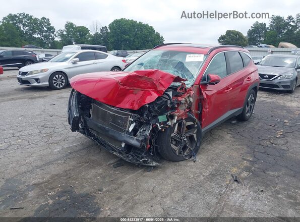5NMJF3AE1NH003611 2022 HYUNDAI TUCSON Red Առջևի ձախ երեք քառորդ տեսարան