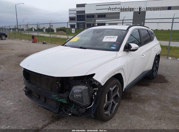 5NMJF3AE6NH062279 2022 HYUNDAI TUCSON White წინა მარცხენა ხედი სამი მეოთხედიდან