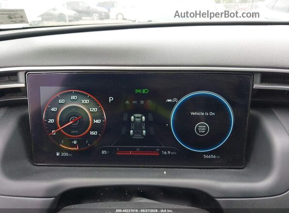 5NMJFCAE2NH011684 2022 HYUNDAI TUCSON White უკანა სავარძლების ხედი