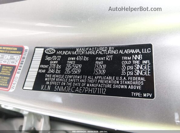 5NMJFCAE7PH171112 2023 HYUNDAI TUCSON Silver 