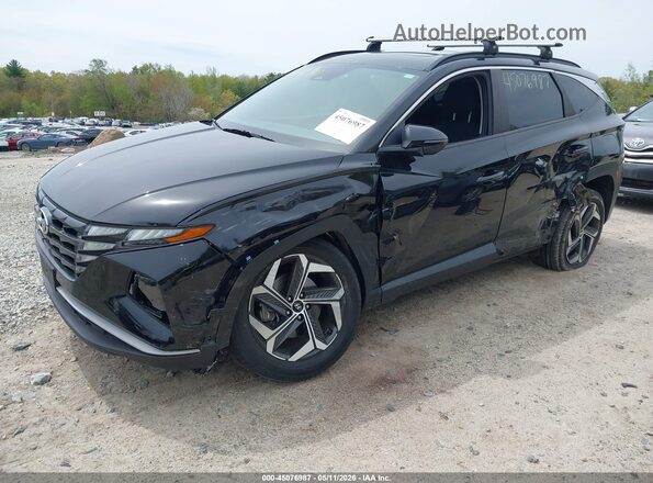 5NMJFCAE9NH067878 2022 HYUNDAI TUCSON Black წინა მარცხენა ხედი სამი მეოთხედიდან