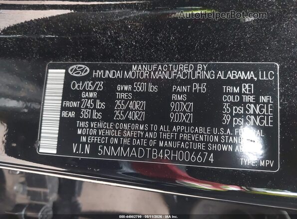 5NMMADTB4RH006674 2024 GENESIS GV70 Black ძრავის განყოფილების ხედი