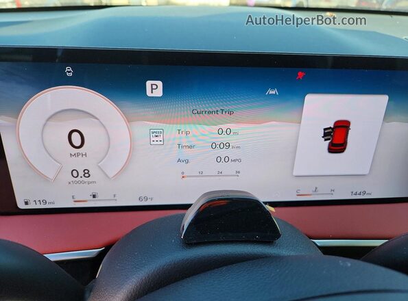 5NMMFDTBXTH055709 2026 GENESIS GV70 Red Instrument cluster view