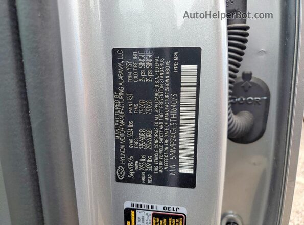 5NMP24GL5TH164073 2026 HYUNDAI SANTA Серебряный Вид наклейки с VIN-кодом