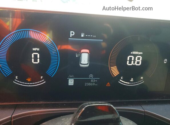 5NMP24GL6RH012148 2024 HYUNDAI SANTA White ხელსაწყოთა პანელის ხედი