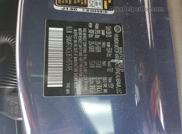5NMP24GL8TH175195 2026 HYUNDAI SANTA Blue 