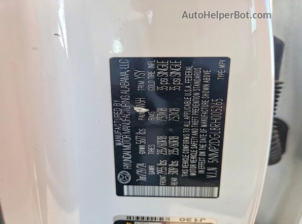 5NMP2DGL8RH005265 2024 HYUNDAI SANTA White 