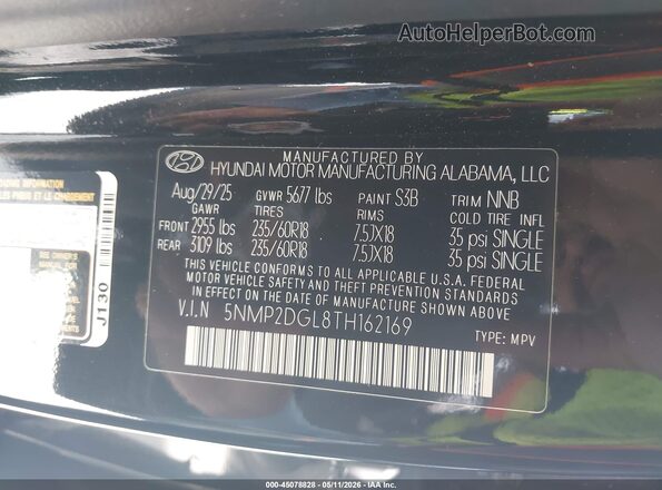 5NMP2DGL8TH162169 2026 HYUNDAI SANTA FE Черный Вид подкапотного пространства