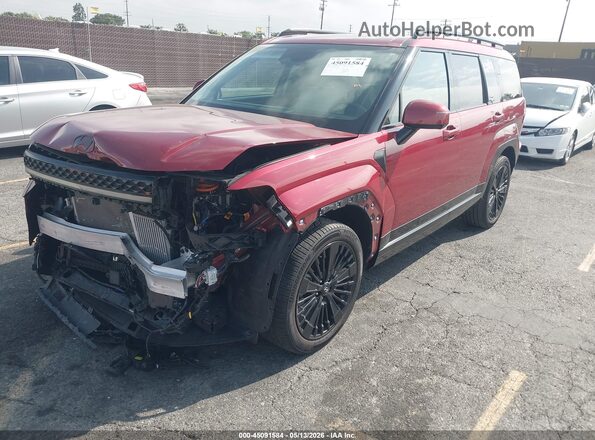 5NMP5DG16RH001088 2024 HYUNDAI SANTA FE HYBRID Red Առջևի ձախ երեք քառորդ տեսարան