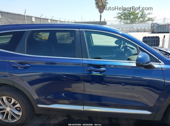 5NMS23AD1KH007970 2019 HYUNDAI SANTA FE Blue Widok wnętrza z tyłu