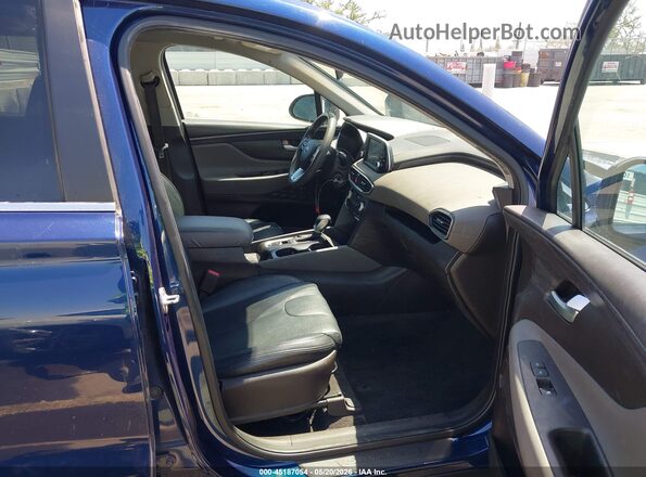 5NMS23AD1KH007970 2019 HYUNDAI SANTA FE Blue Widok wnętrza z przodu