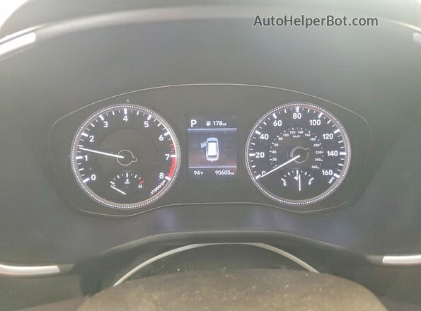 5NMS23AD2KH123923 2019 HYUNDAI SANTA Темно-бордовый Вид щитка приборов