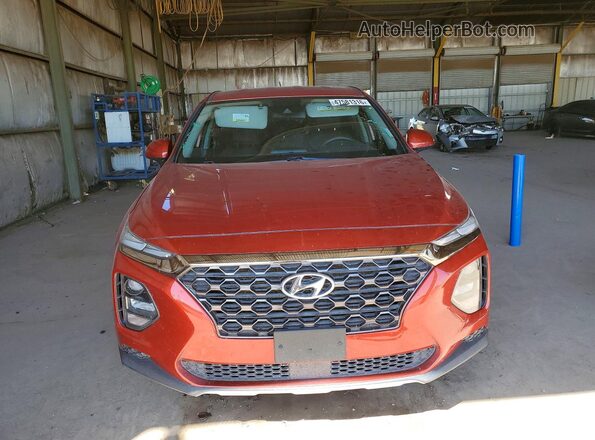 5NMS23AD2KH123923 2019 HYUNDAI SANTA Темно-бордовый Вид спереди