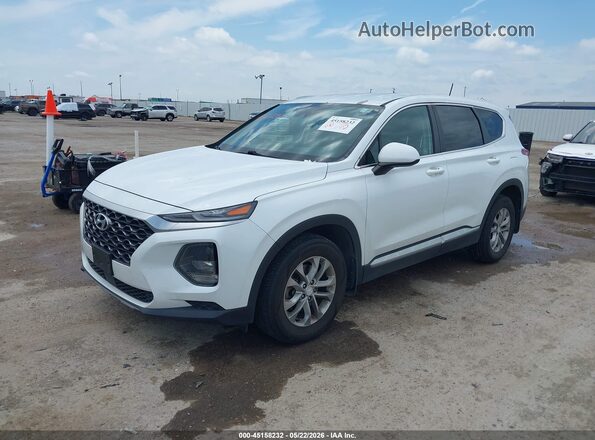 5NMS23AD2LH179166 2020 HYUNDAI SANTA FE White Առջևի ձախ երեք քառորդ տեսարան