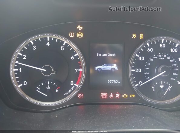 5NMS23AD3LH194775 2020 HYUNDAI SANTA FE White უკანა სავარძლების ხედი