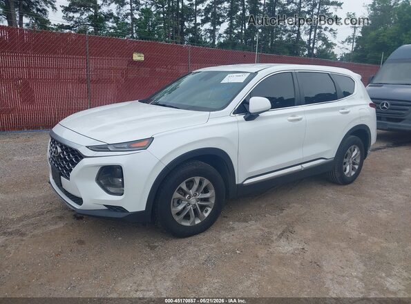 5NMS23AD3LH194775 2020 HYUNDAI SANTA FE White წინა მარცხენა ხედი სამი მეოთხედიდან
