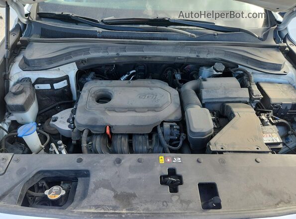 5NMS23AD7KH126770 2019 HYUNDAI SANTA White Вид підкапотного простору