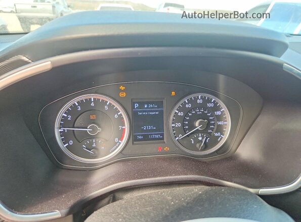 5NMS23AD7KH126770 2019 HYUNDAI SANTA White Вид щитка приладів