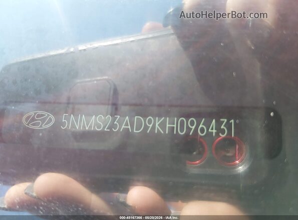 5NMS23AD9KH096431 2019 HYUNDAI SANTA FE White Engine compartment view
