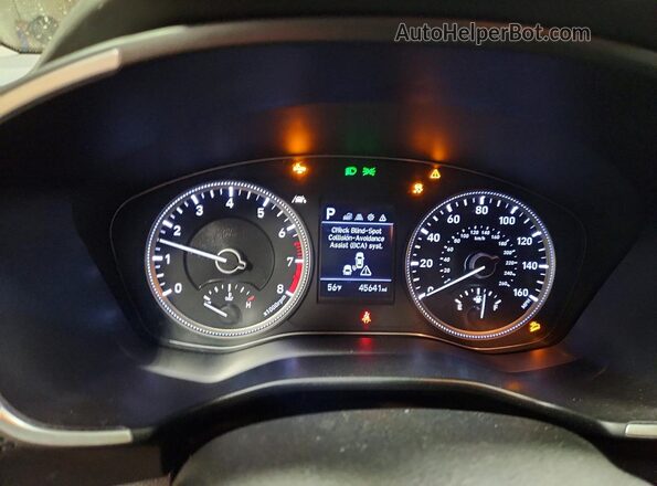 5NMS2CAD0KH110636 2019 HYUNDAI SANTA Tan Вид щитка приладів