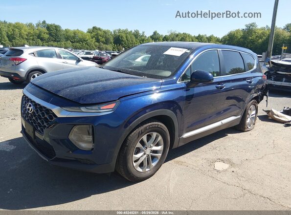 5NMS2CAD0KH111981 2019 HYUNDAI SANTA FE Dark Blue Vista tres cuartos delantera izquierda
