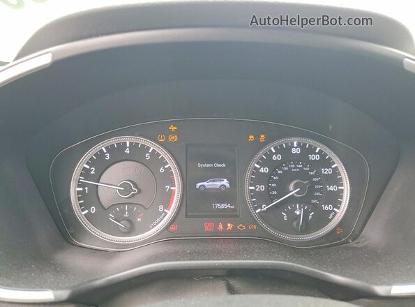 5NMS2CAD2KH013941 2019 HYUNDAI SANTA Tan Вид щитка приладів