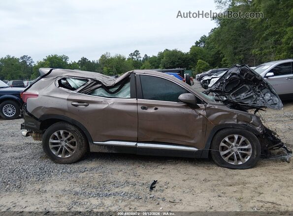 5NMS2CAD7KH099828 2019 HYUNDAI SANTA FE Tan Rear interior view