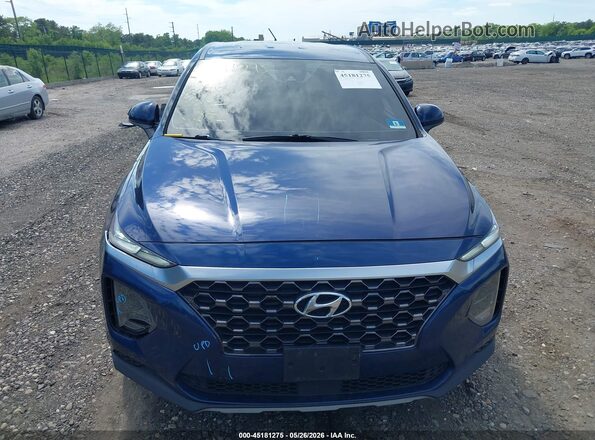 5NMS2CADXLH226072 2020 HYUNDAI SANTA FE Blue Вид щитка приладів