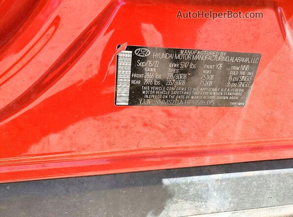 5NMS2DAJ3PH505395 2023 HYUNDAI SANTA Red Widok wnętrza 360 stopni