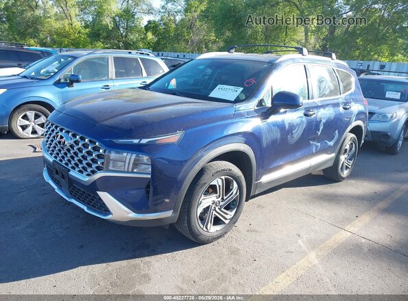 5NMS2DAJ8NH477946 2022 HYUNDAI SANTA FE Blue Front left