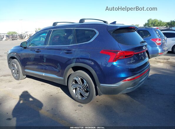 5NMS2DAJ8NH477946 2022 HYUNDAI SANTA FE Blue Rear left