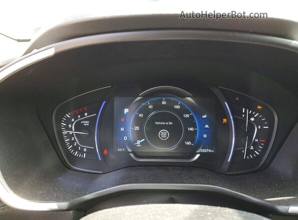 5NMS33AD2LH144818 2020 HYUNDAI SANTA Синий Вид щитка приборов