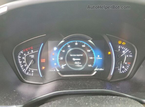 5NMS33AD3LH168626 2020 HYUNDAI SANTA Red Instrument cluster view