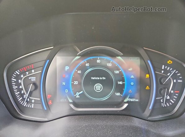 5NMS33AD7LH156687 2020 HYUNDAI SANTA Blue Widok zestawu wskaźników