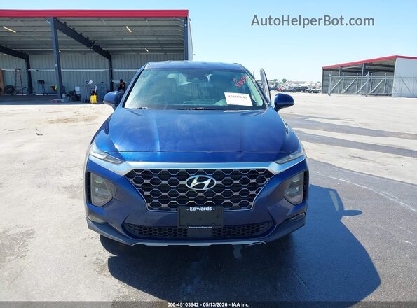 5NMS33AD8LH195627 2020 HYUNDAI SANTA FE Blue Widok wnętrza z tyłu