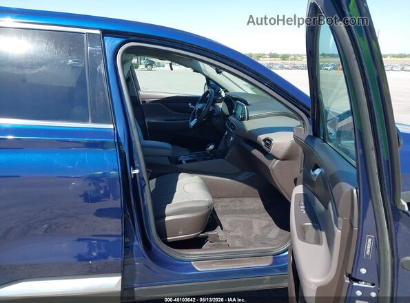 5NMS33AD8LH195627 2020 HYUNDAI SANTA FE Blue Widok wnętrza z przodu