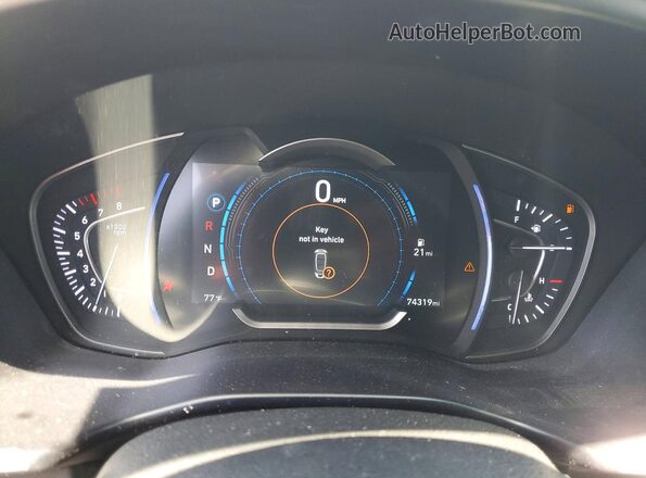 5NMS33ADXKH021752 2019 HYUNDAI SANTA Silver Вид щитка приладів