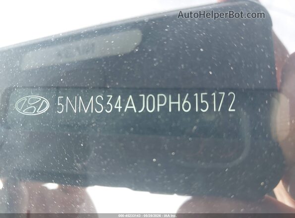 5NMS34AJ0PH615172 2023 HYUNDAI SANTA FE White 