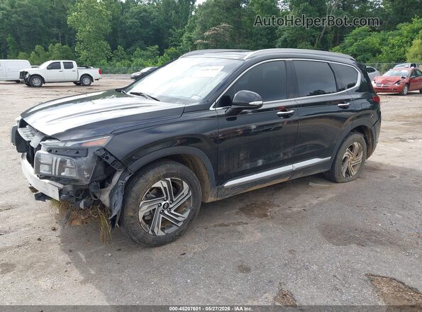 5NMS34AJ1NH466980 2022 HYUNDAI SANTA FE Black Передня ліва чверть