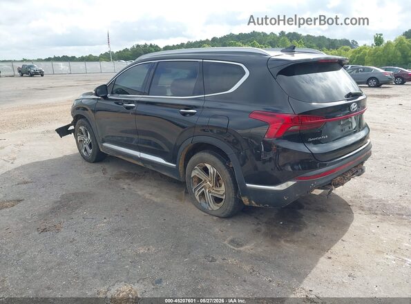 5NMS34AJ1NH466980 2022 HYUNDAI SANTA FE Black Задня ліва чверть