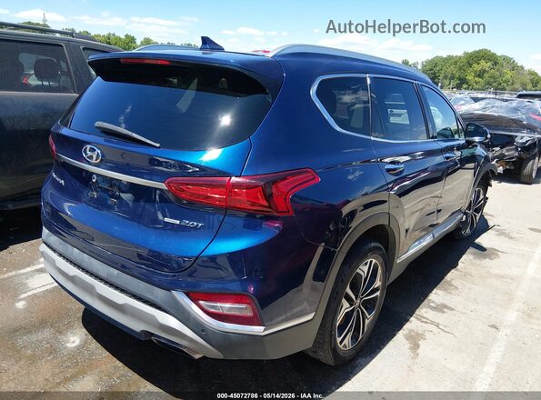 5NMS3CAA7LH290119 2020 HYUNDAI SANTA FE Blue Tył prawy