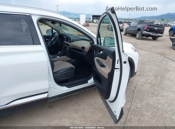 5NMS3CAAXLH215981 2020 HYUNDAI SANTA FE White Vista interior delantera